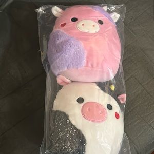 Patty and Connor cow set Squishmallows 8” with hearts Valentines Select Series